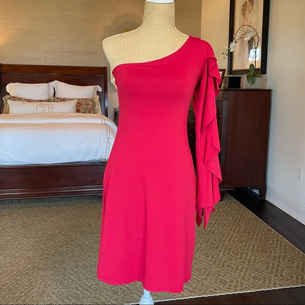 Susana Monaco One Shoulder Cocktail Dress